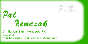 pal nemcsok business card